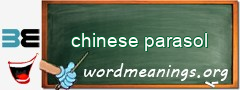 WordMeaning blackboard for chinese parasol